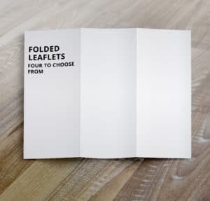 Folded Leaflet Printing by Riverside Printers in Corby