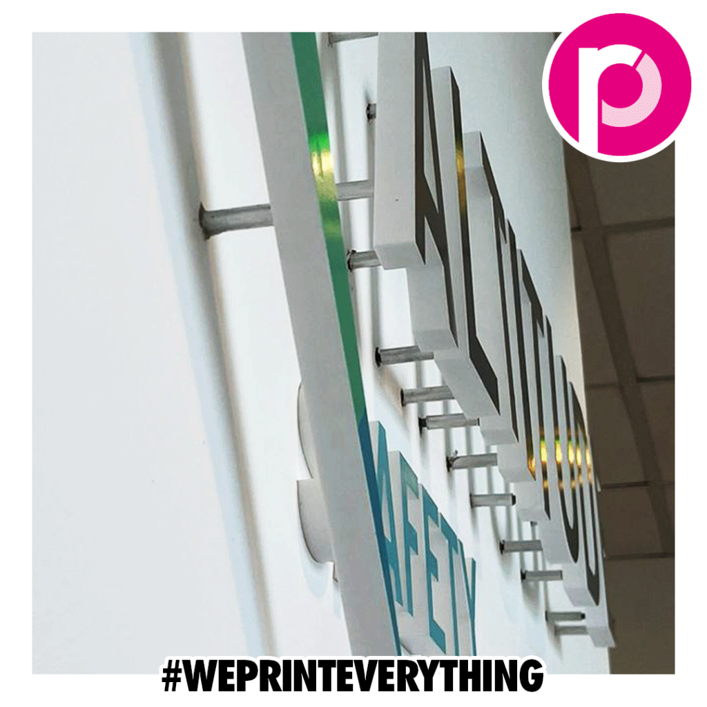 Stylish Acrylic Standoff Mounted Sign