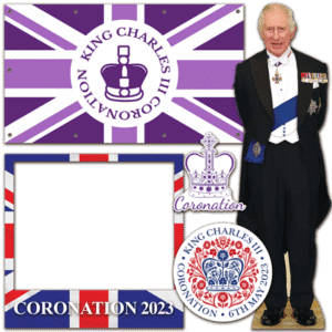 Riverside Printers in Corby celebrating the King's Coronation 2023