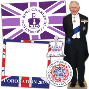 Riverside Printers in Corby celebrating the King's Coronation 2023