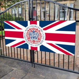 Riverside Printers in Corby celebrating the King's Coronation 2023