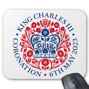 Riverside Printers in Corby celebrating the King's Coronation 2023 custom mousemats