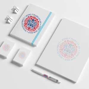 Riverside Printers in Corby celebrating the King's Coronation 2023 custom printed stationery